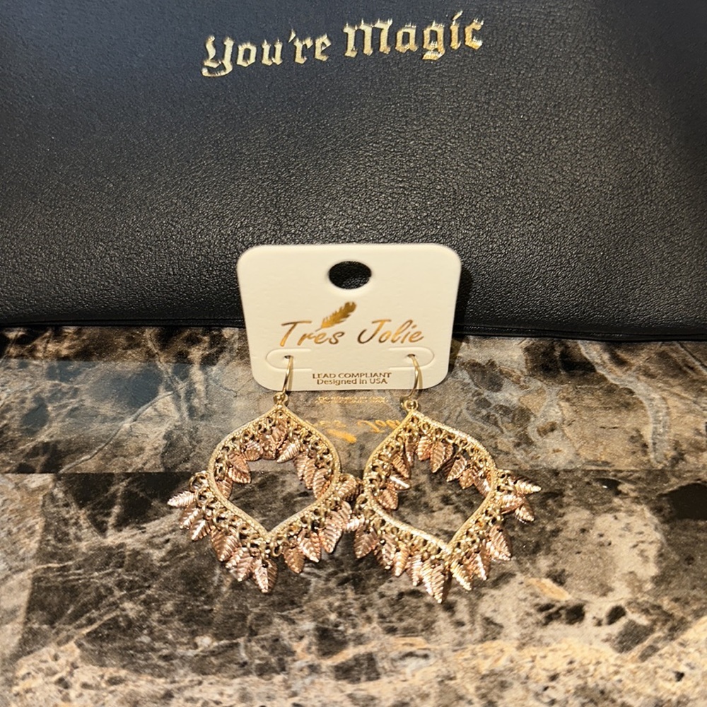 NWT Drop Dangling Leaf Accent Earrings ✨💕✨